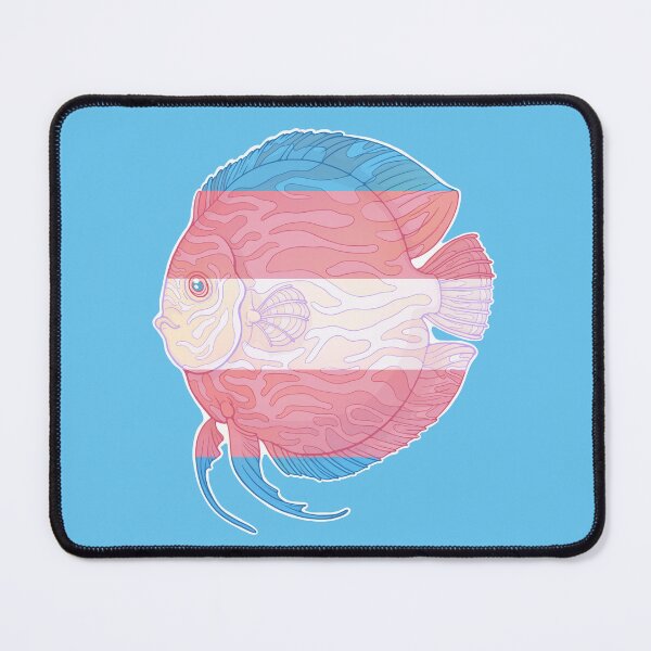 Item preview, Discus tropical fish - Transgender colour flag Blue designed and sold by Puddmuppy.