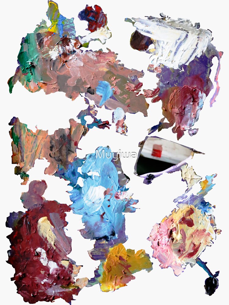 Thumbnail 3 of 3, Sticker, Abstract Left Over No 2 designed and sold by Muyiwa.