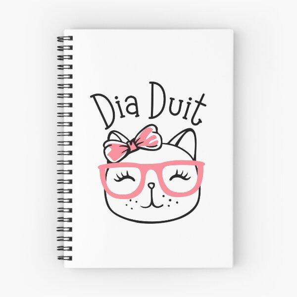 Item preview, Dia Duit Gaeilge Cute Cat  designed and sold by Irishprints.