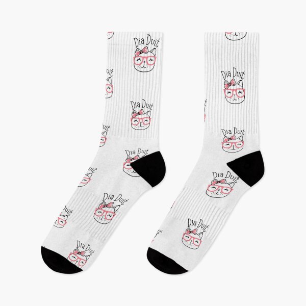 Item preview, Dia Duit Gaeilge Cute Cat  designed and sold by Irishprints.