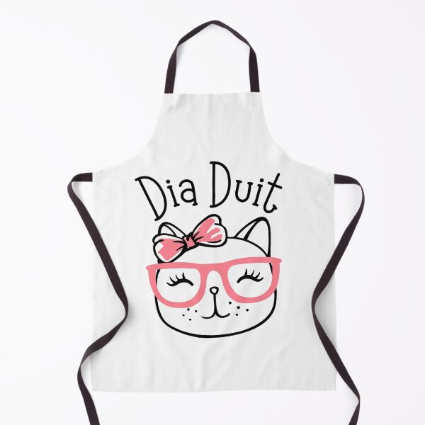 Item preview, Dia Duit Gaeilge Cute Cat designed and sold by Irishprints.