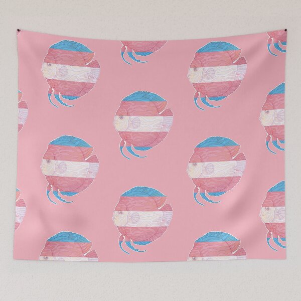 Item preview, Discus tropical fish - Transgender colour flag Pink designed and sold by Puddmuppy.