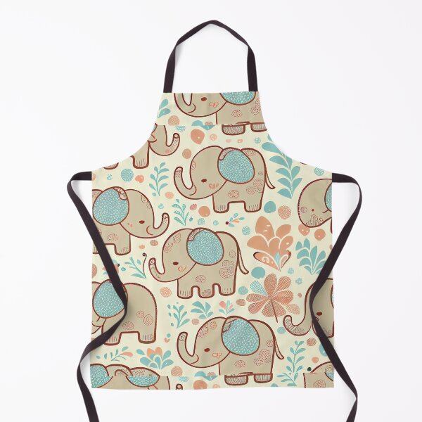 Aperçu de l'œuvre Cute pattern of colored elephants créée et vendue par CutePatternsRB.