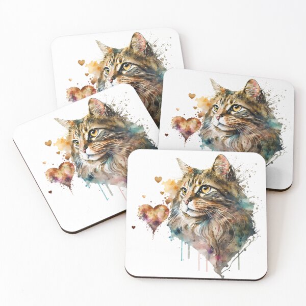 Item preview, A Cat and Heart Symbolize Love designed and sold by khaledahmed6249.