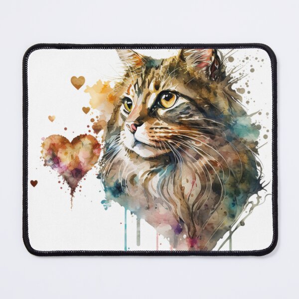 Item preview, A Cat and Heart Symbolize Love designed and sold by khaledahmed6249.