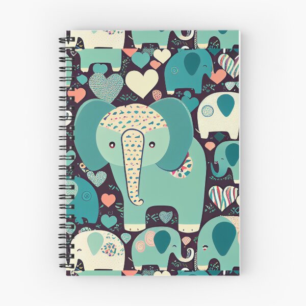 Item preview, Cute pattern of colored elephants designed and sold by CutePatternsRB.