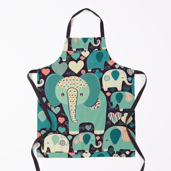 Aperçu de l'œuvre Cute pattern of colored elephants créée et vendue par CutePatternsRB.