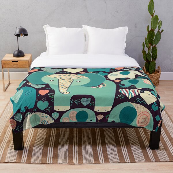 Item preview, Cute pattern of colored elephants designed and sold by CutePatternsRB.