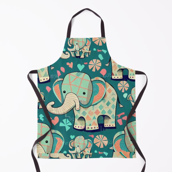 Aperçu de l'œuvre Cute pattern of colored elephants créée et vendue par CutePatternsRB.