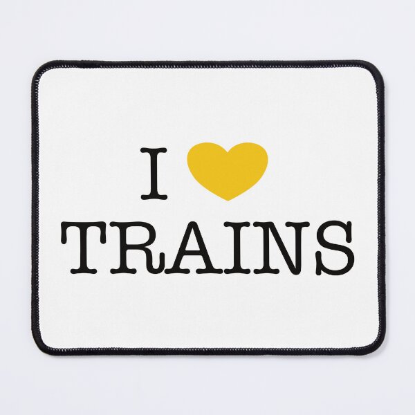 Item preview, I love trains (yellow) designed and sold by TransportFans.