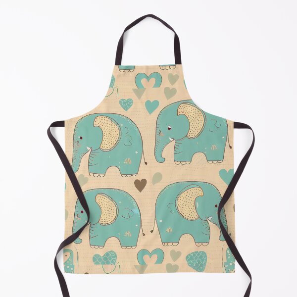 Aperçu de l'œuvre Cute pattern of colored elephants créée et vendue par CutePatternsRB.