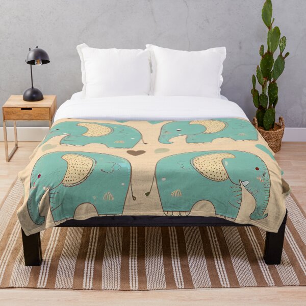 Item preview, Cute pattern of colored elephants designed and sold by CutePatternsRB.