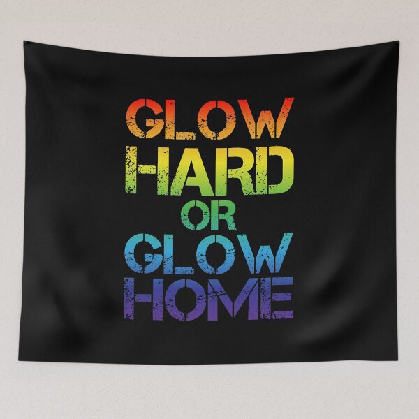 Item preview, glow hard or glow home cute letters designed and sold by gabicoutodesign.