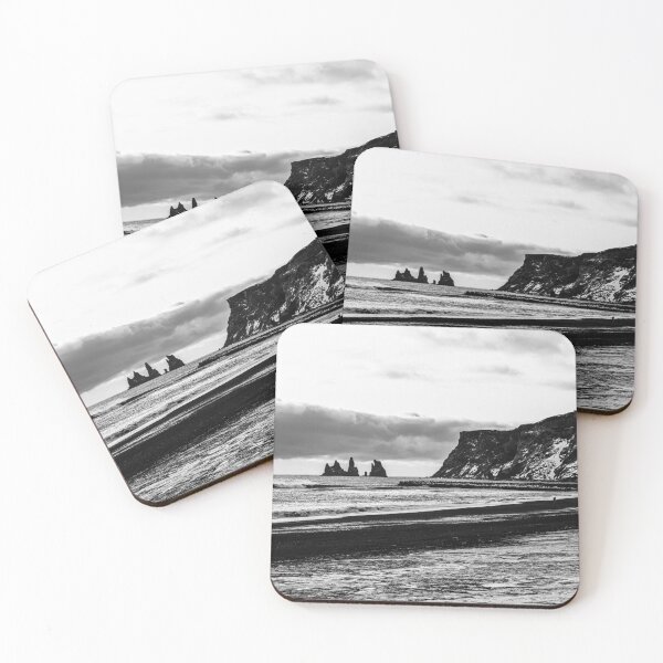 Item preview, Black Sand Beach Vik Iceland B&W designed and sold by Kate-P-.
