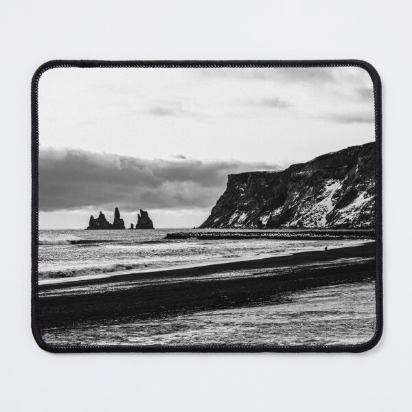Item preview, Black Sand Beach Vik Iceland B&W designed and sold by Kate-P-.