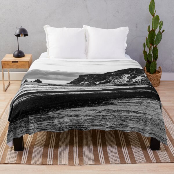 Item preview, Black Sand Beach Vik Iceland B&W designed and sold by Kate-P-.