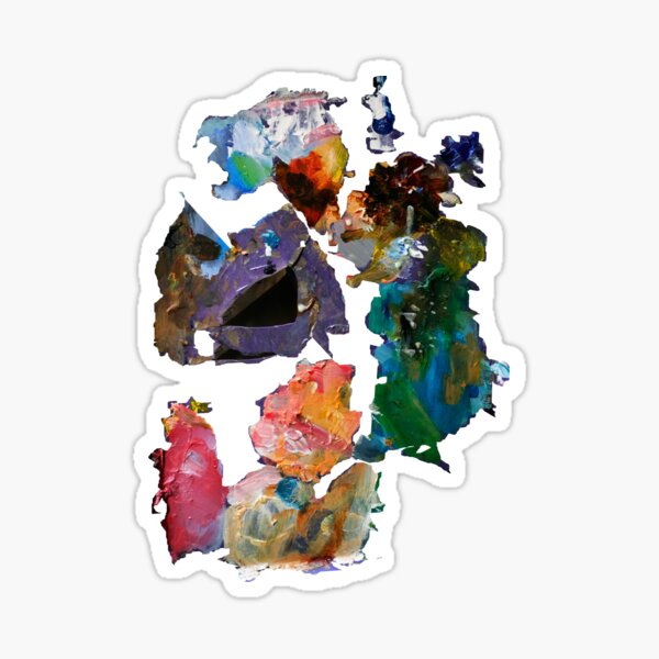Abstract Left Over No 1 Sticker