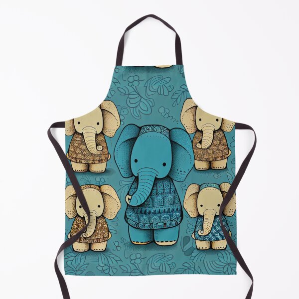 Aperçu de l'œuvre Cute pattern of colored elephants créée et vendue par CutePatternsRB.
