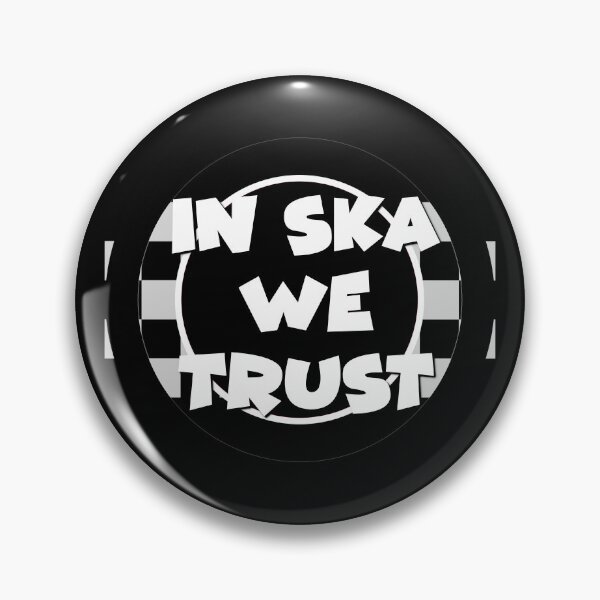 Item preview, IN SKA WE TRUST - retro Ska 2Tone design designed and sold by ModSupporters.