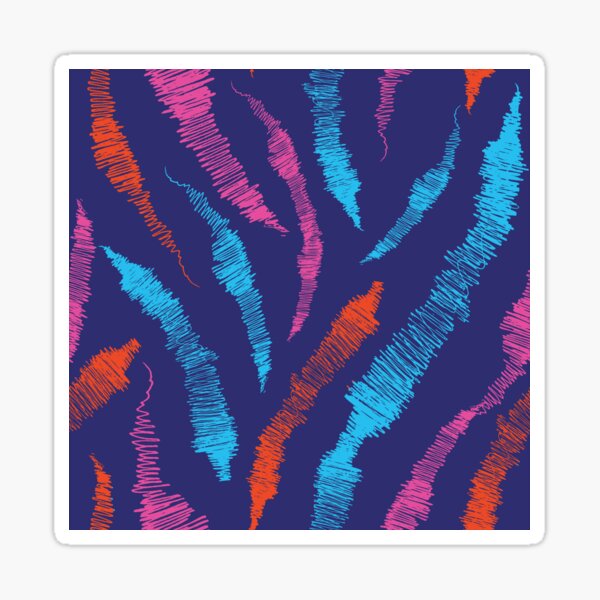 Zebra Stripe Scribble - Pop Sticker