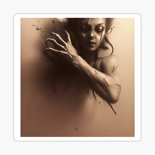 motif from the creepy corner 2023 Sticker