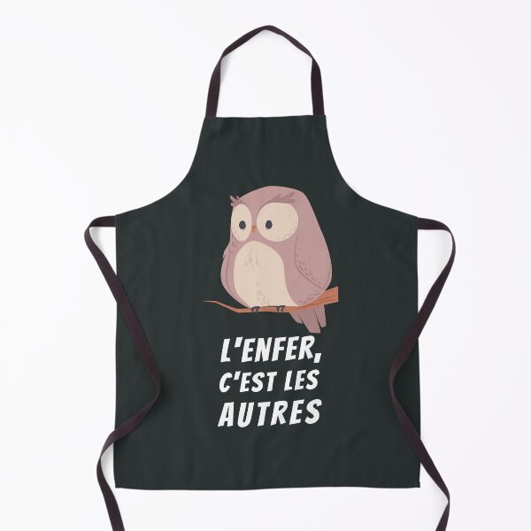 Item preview, owl with a sartre quote: l'enfer, c'est les autres designed and sold by artbleed.