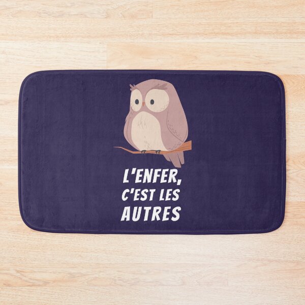 Item preview, owl with a sartre quote: l'enfer, c'est les autres designed and sold by artbleed.