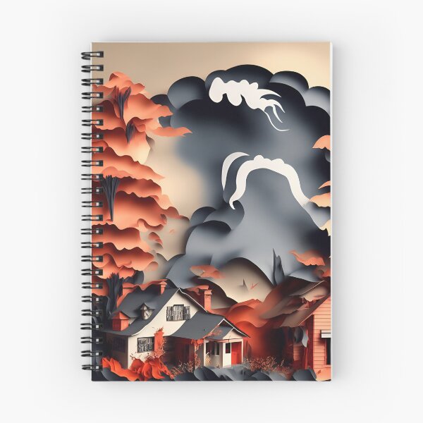 Item preview, House on Fire in Paper art style designed and sold by FormFinder.