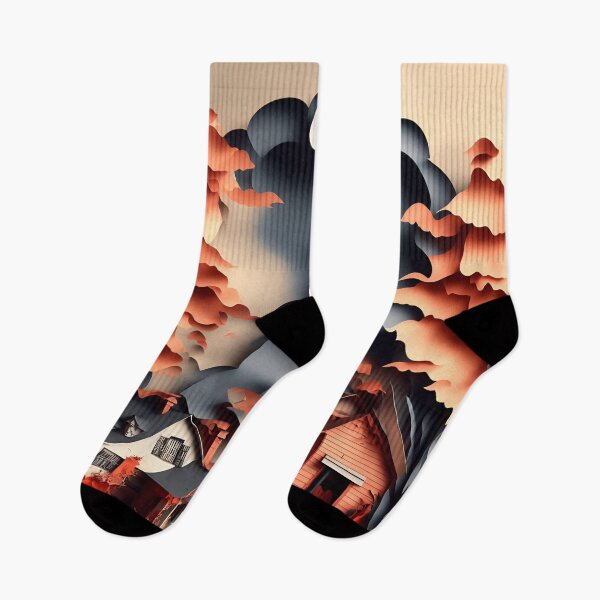 Item preview, House on Fire in Paper art style designed and sold by FormFinder.