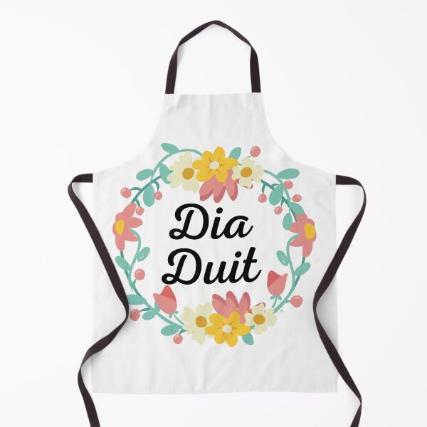 Item preview, Dia Duit Hello Gaeilge Flower wreath designed and sold by Irishprints.