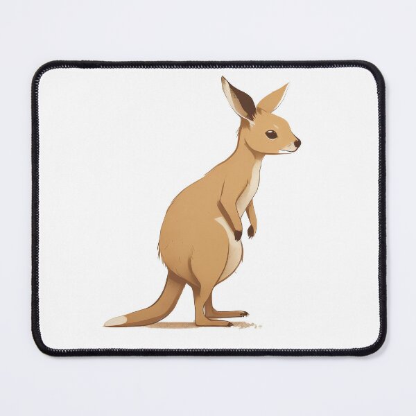 Cool cartoon kangaroo animal mat