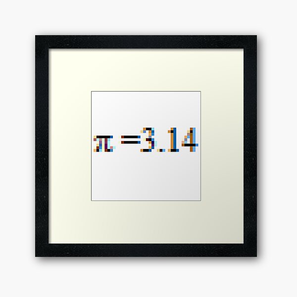 π - pi Framed Art Print