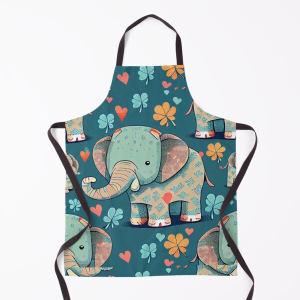 Aperçu de l'œuvre Cute pattern of colored elephants créée et vendue par CutePatternsRB.