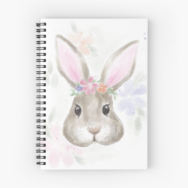 Item preview, rabbit with flowers designed and sold by ChallaDesign.