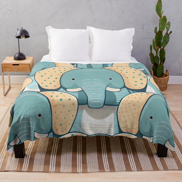Item preview, Cute pattern of colored elephants designed and sold by CutePatternsRB.