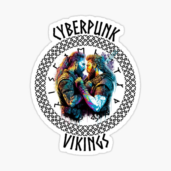 Item preview, Cyberpunk Vikings Gay Couple designed and sold by Karborrok.