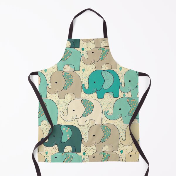 Aperçu de l'œuvre Cute pattern of colored elephants créée et vendue par CutePatternsRB.