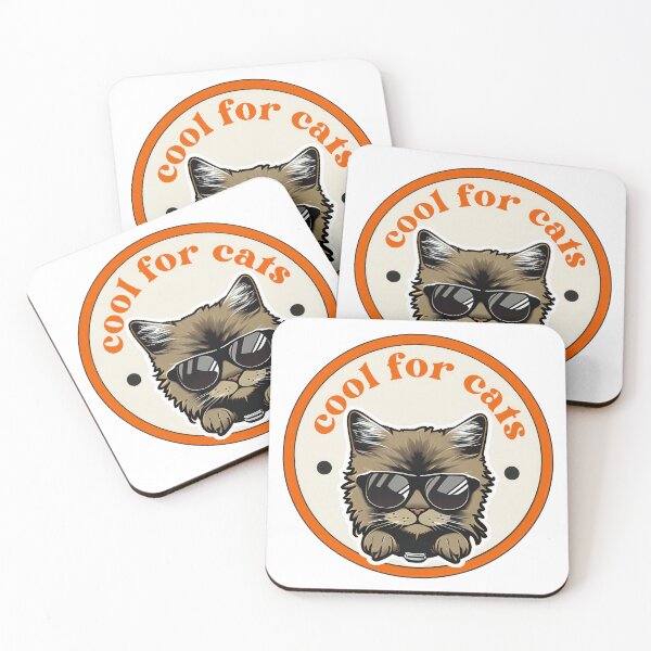 Item preview, Cool For Cats Sticker designed and sold by Revjock.
