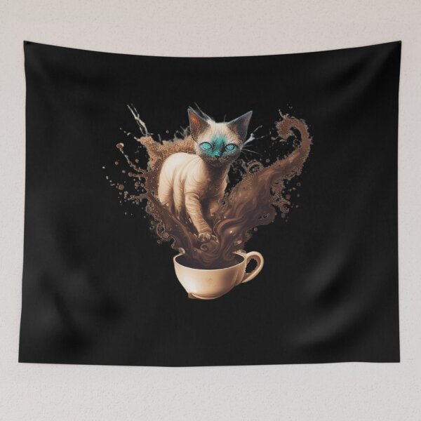 Item preview, coffee genie - cat designed and sold by Diamaber.
