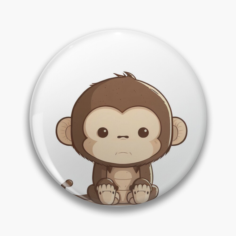 Smiling Monkey, Cute Sitting Friend, Happy Animal Illustration Stock  Illustration - Illustration of anime, drawing: 272393065