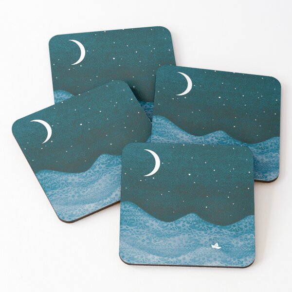 Item preview, ornament ocean, moon & boat designed and sold by VApinx.