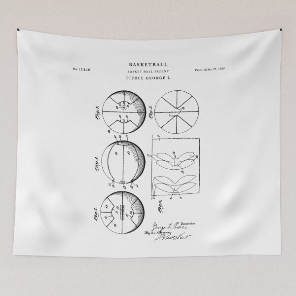 Item preview, Basketball Patent Drawing Blueprint designed and sold by Vintago.