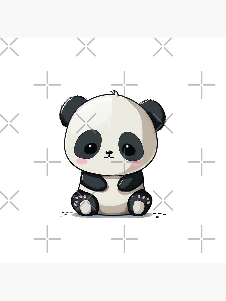 Super cute panda doodles! This chibi panda drawing is so kawaii!