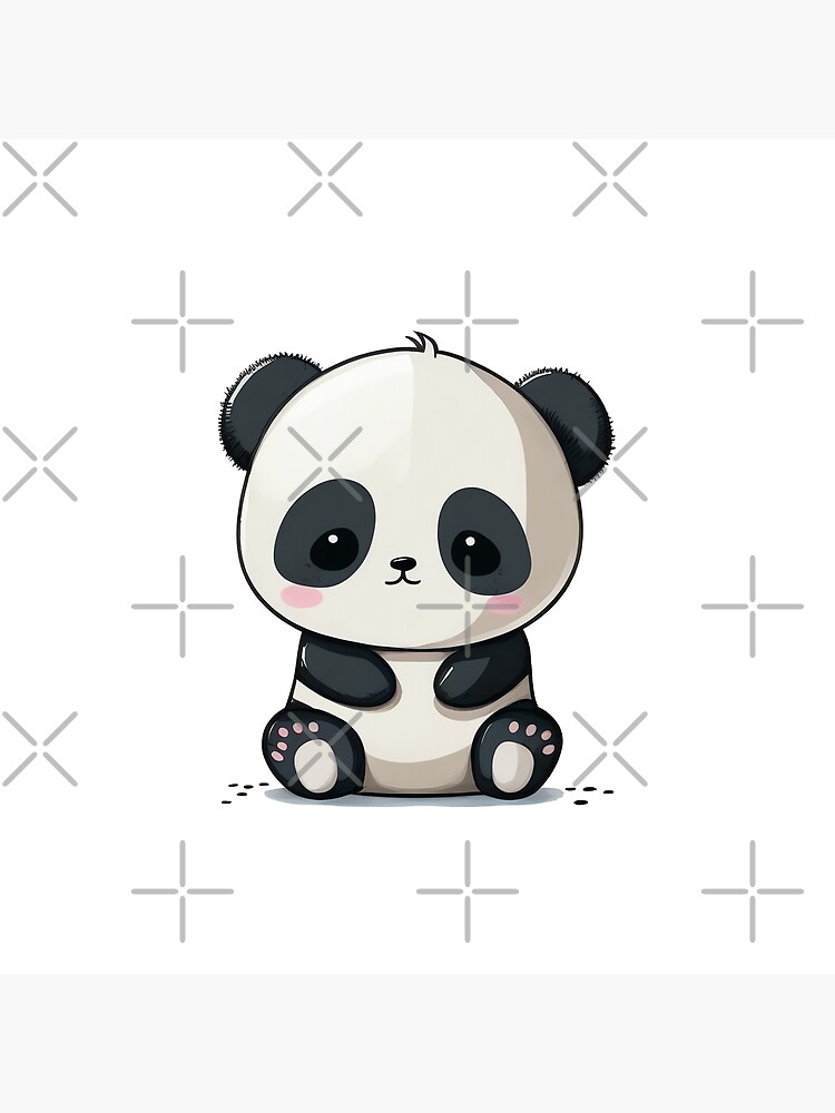 Adorable panda with a cute kawaii aesthetic