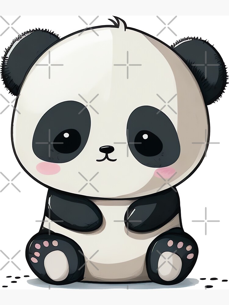 Kawaii chibi cute panda | Postcard