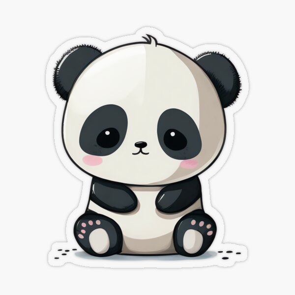 Kawaii Panda Sticker  Waterproof, Durable and Cute Vinyl Stickers – Soshl  Tags