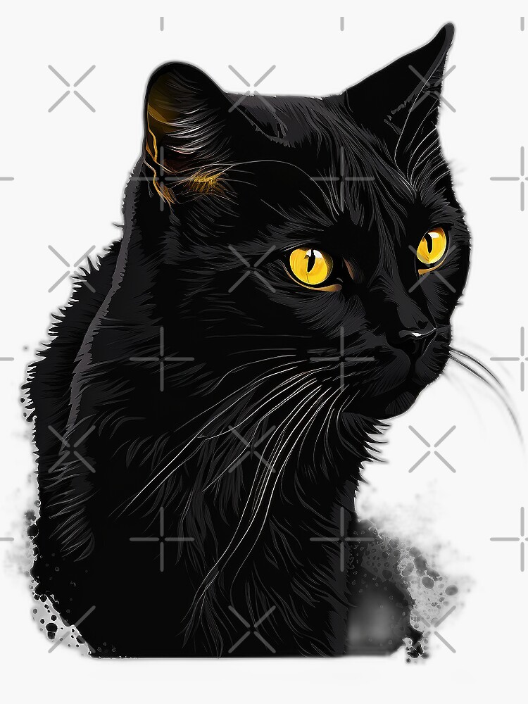 black cat stickers | Sticker