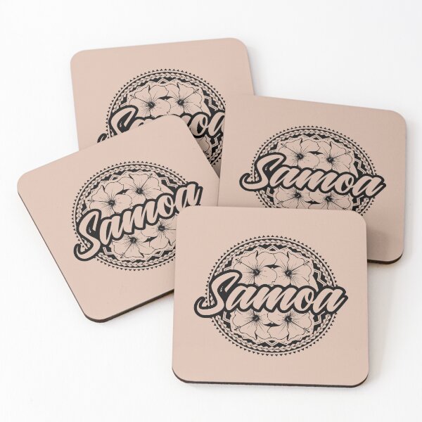 Item preview, Samoa - Circle Tribal - Hibiscus Flowers - Black designed and sold by Darling DeDe.