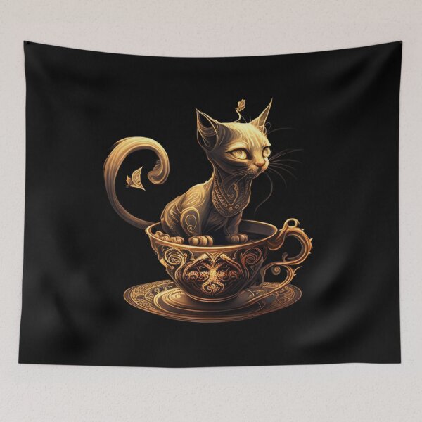 Item preview, coffee genie - cat designed and sold by Diamaber.