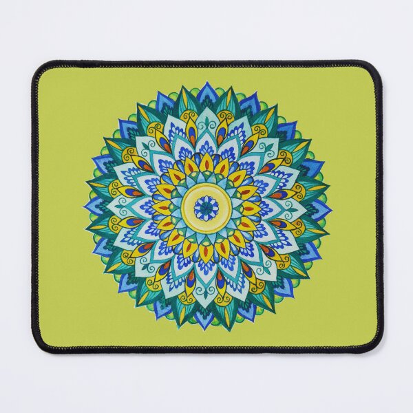 Item preview, Blue intricate Mandala ( Ajna chakra) designed and sold by Dharmandalaart.